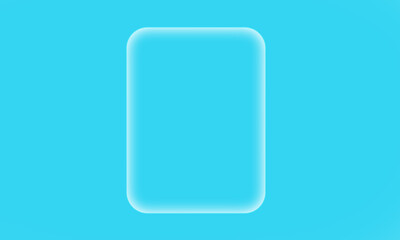 Simple light blue rounded square abstract backdrop