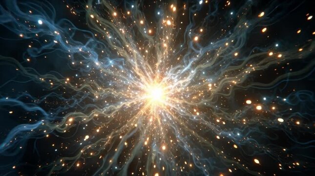 Cosmic Energy Explosion Particle Burst Abstract Background