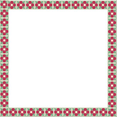 frame with red hearts border 