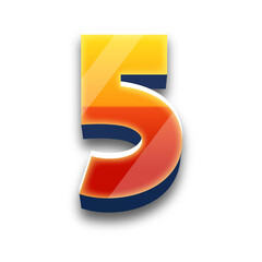Number Five 3D Graphic Design.