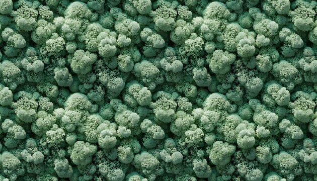 Seamless, high-angle texture of vibrant green, soft, and spongy moss creating an organic, intricate pattern