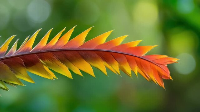 Video A close-up shot of a single leaf with a blurred background