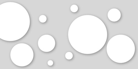 White and grey abstract modern circle background. abstract white circle shape with digital hi tech concept background technology. Presentation slide template. Glowing circle lines design .