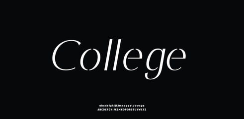 Vector elegant alphabet letters font classic modern serif lettering minimal fashion