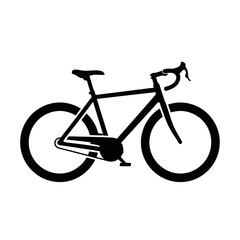 Fototapeta premium black bicycle isolated on white