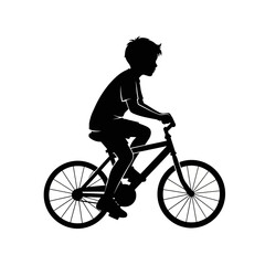 silhouette of a cyclist