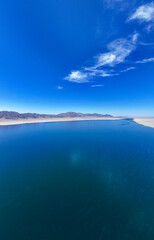 Aerial photography of Dasugan Lake in Aksai County, Jiuquan City, Gansu Province