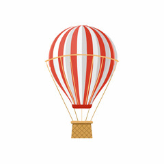 Fototapeta premium Flat Design Hot Air Balloon Icon (Winter)