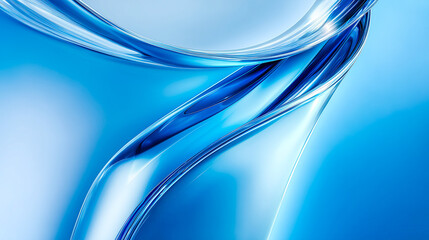 Flowing blue waves create a serene and calming atmosphere in a bright setting