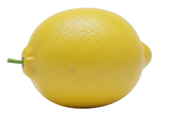 Yellow lemon isolated on transparent background for food design, drinks, and healthy recipes