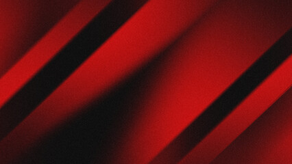 Black red gradient abstract background with blurry transition with rough noise grains