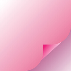 Pink gradient background with a curled corner effect for design