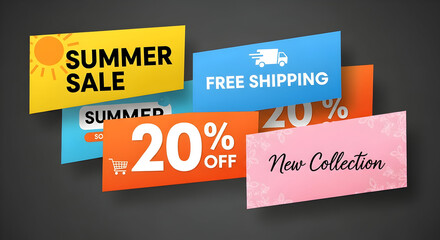 Summer Sale and New Collection Announcement with Shipping Discount