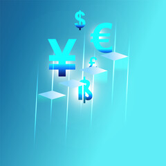 Stock market or forex trading graph in graphic concept suitable for financial investment or Economic trends business idea and all art work design. Abstract finance background.