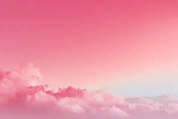 Obraz premium soft pink clouds fill the sky in a dreamy gradient