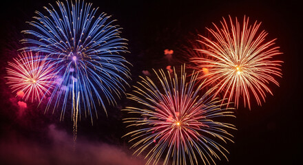 Colorful fireworks display