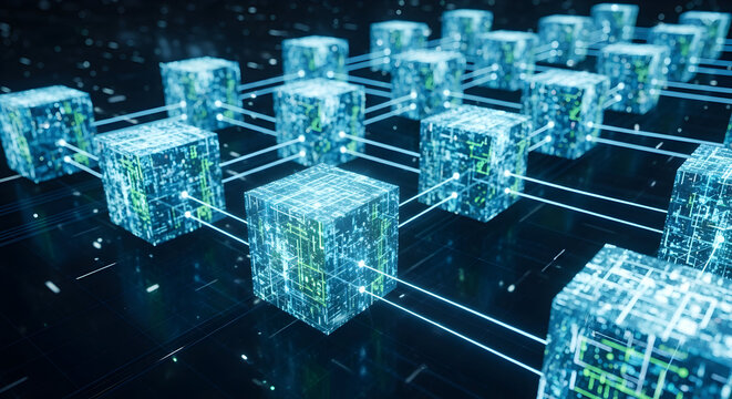 Interconnected digital blocks forming a blockchain network