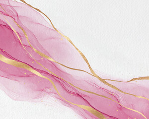 墨絵（桃・金）_sumi-fluid_momo_6