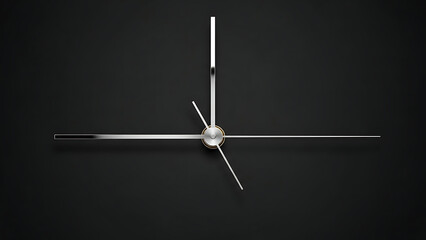 Minimalist clock face close up in black and white showing time passing