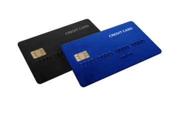 Modern Credit Card Mockup with Chip on transparent background png