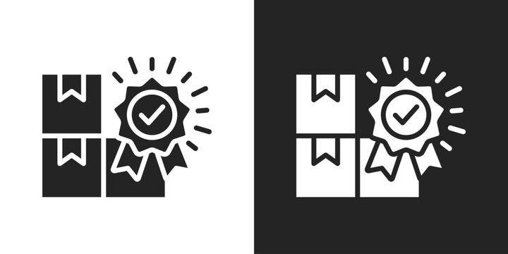 Branding Icon In Black And White Glyph Style