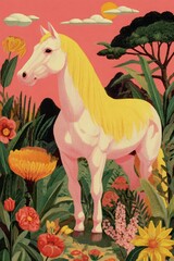 New Year greeting cards with horses