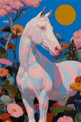 New Year greeting cards with horses