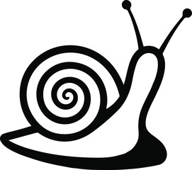 Minimal snail silhouette created with only two smooth curved lines © MST Rohima