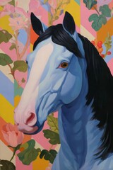 New Year greeting cards with horses