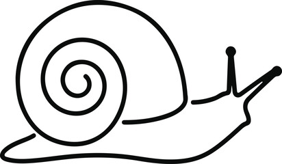 Snail body and shell designed with symmetrical curved lines for balanced simplicity 1 © MST Rohima