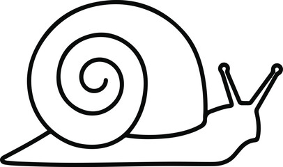 Snail body and shell designed with symmetrical curved lines for balanced simplicity © MST Rohima