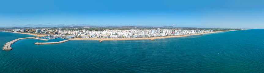 Aerial panorama from the  city Vilamoura in the Algarve Portugal