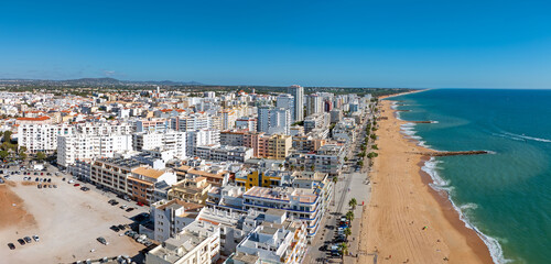 Aerial panorama from the  city Vilamoura in the Algarve Portugal