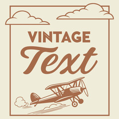 Vector illustration of a vintage design label for restaurant menu, card, or poster with retro coffee icon and typography