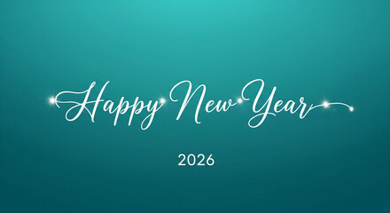 Happy new year 2026 typography