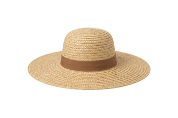 Sun hat straw beach accessory for summer vacation.