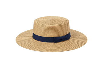 Sun hat straw beach accessory for summer vacation.