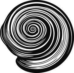 Abstract snail shell represented as layered concentric line spirals. 1 © MST Rohima