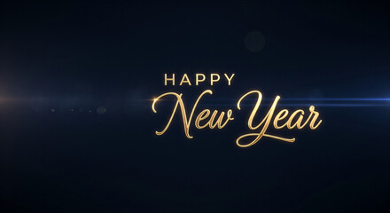 Happy new year text overlay