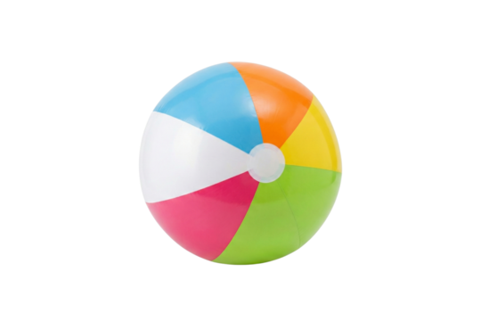 Beach ball isolated on transparent background