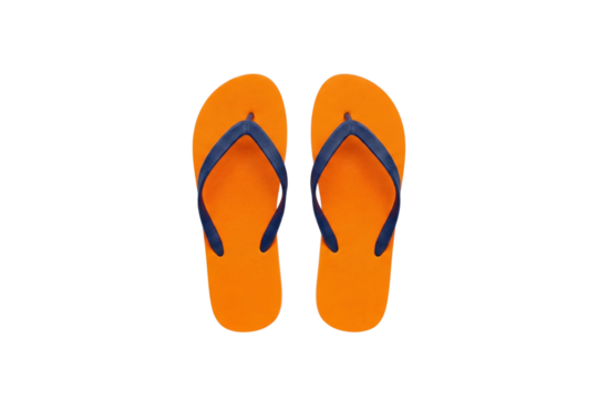 Flip flops pair isolated summer footwear