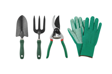Garden tools set with various essential equipment