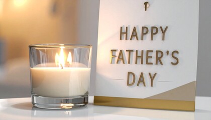 Father's Day Candle and Card A Celebration of Fatherhood with a Warm Glow