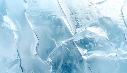 Obraz premium Frosted glass surface in pale icy blue with reflections, ice blue background