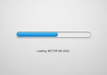 Blue and white progress bar loading indicator on gray background