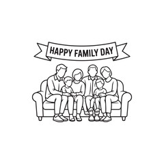 Generations Together Line Art Scene

