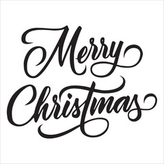 Elegant Merry Christmas Calligraphy Icon