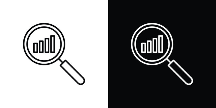 Benchmarking icon design element. Linear style vectors