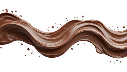 A splash of white milk chocolate and melted goodness, complete with a clipping path in this 3D illustration.