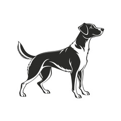 Standing Dog Silhouette Logo